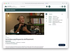 Capture d'écran de rencontre auteur sur Cairn.info