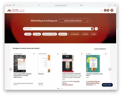 Capture d'écran : Page d'accueil de Cairn.info Droit & Administration (septembre 2025)