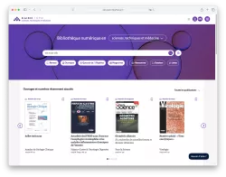 Capture d'écran : Page d'accueil de Cairn.info Sciences, Techniques et Médecine (septembre 2025)