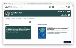 Capture d'écran de la page Auteur de Marie Rose Moro sur Cairn.info en septembre 2025