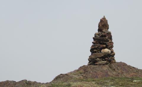 Picture of a cairn in the Pyrenees mountain range