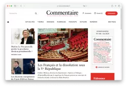 Capture d'écran - Site de la revue Commentaire - 240705