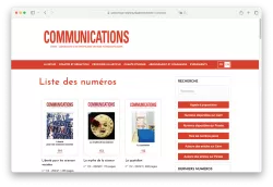 Capture d'écran - Site de la revue Communications - 240705